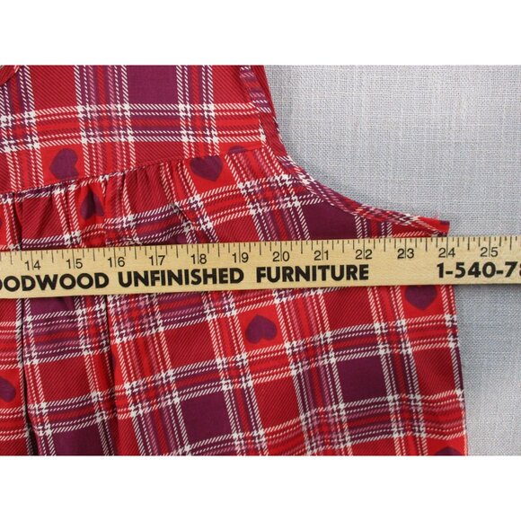Only Necessities Womens Size L Red Plaid Sleeveless Button-Down Tunic Top - Picture 4 of 11
